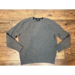 Banana Republic Flipucci Men’s Italian Yarn Gray Chunky Knit Wool Sweater Sz L